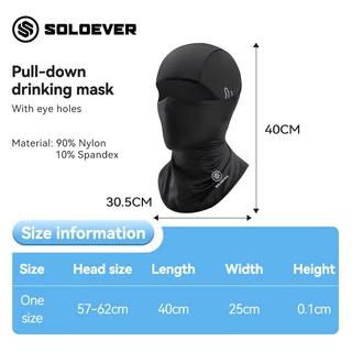 SOLOEVER มาส์กป้องกันแสงแดด สไตล์ดึงลง พร้อมป้องกันแสงแดด UPF50 กันลม เหมาะสำหรับกิจกรรมกลางแจ้ง เหมาะสำหรับออกกำลังกายแ