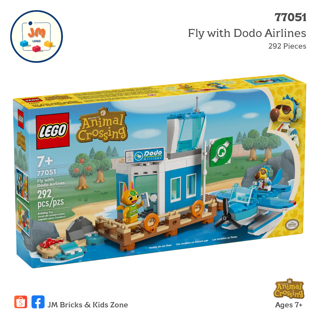 LEGO Animal Crossing 77051 Fly with Dodo Airlines (292 Pieces) สำหรับเด็กอายุ 7 ปีขึ้นไป