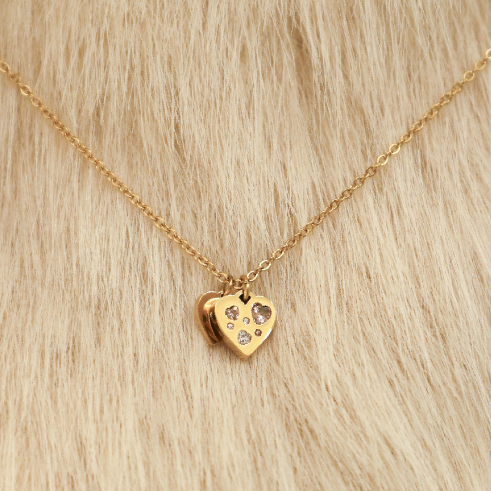 Bemet Mini je t'aime necklace สร้อยคอสแตนเลส *แจ้งฟ้อนท์และคำในแชท สลักได้ 3 ตัวอักษร*