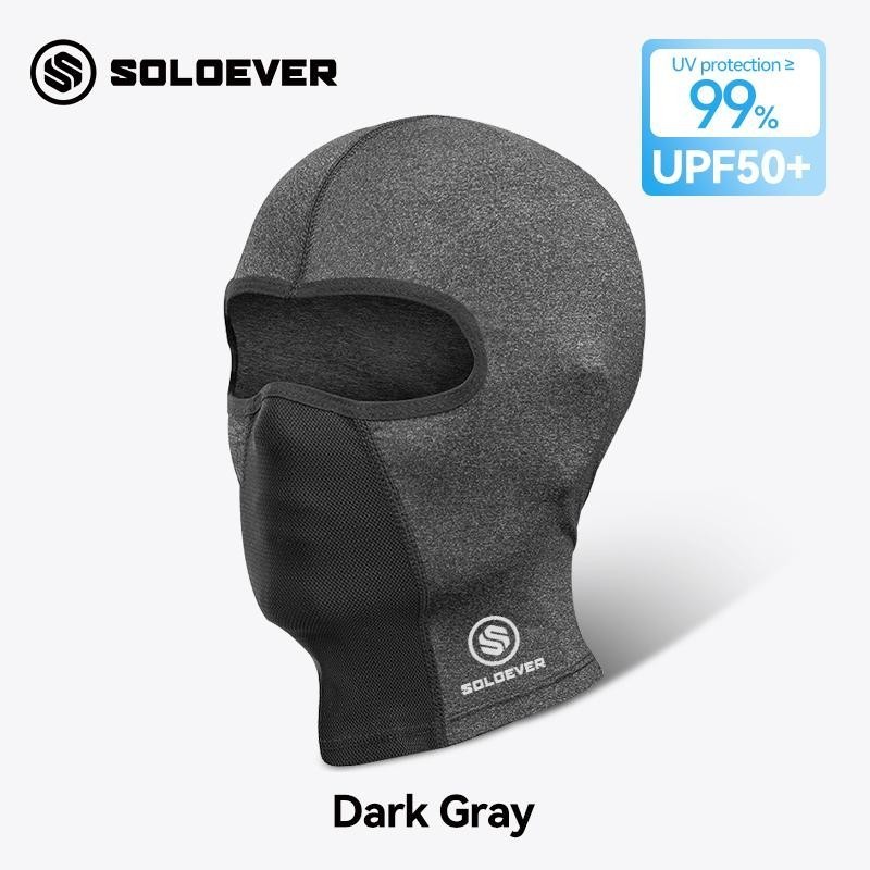 SOLOEVER หน้ากากเต็มหน้าขี่จักรยาน ผ้าบัลาคลาวาตาข่าย–ระบายอากาศได้ดี ป้องกันแสงแดด กันลมและกันฝุ่น