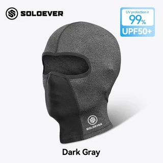 SOLOEVER หน้ากากเต็มหน้าขี่จักรยาน ผ้าบัลาคลาวาตาข่าย–ระบายอากาศได้ดี ป้องกันแสงแดด กันลมและกันฝุ่น