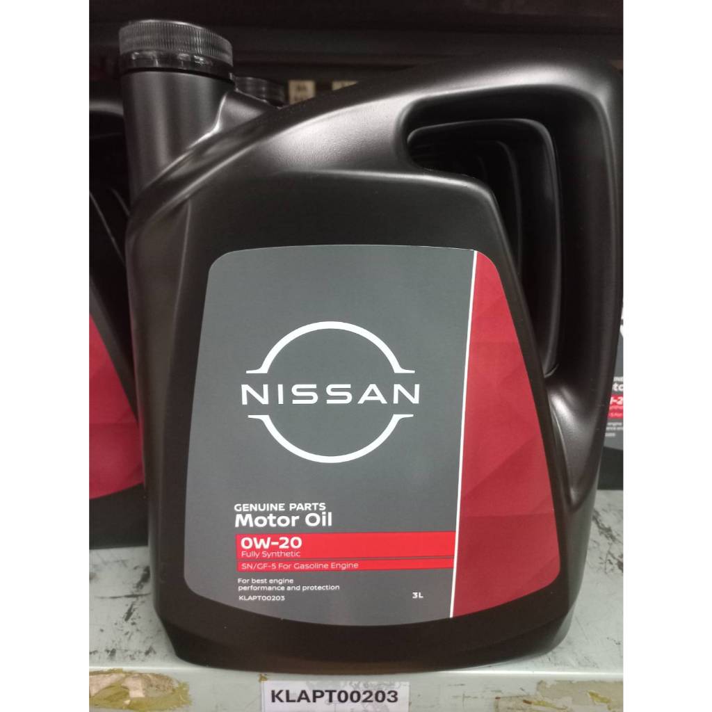 Nissan น้ำมันเครื่องสังเคราะห์นิสสัน ขนาด 3 ลิตร API SN SAE 0W-20