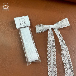 ริบบิ้นลูกไม้ [ กว้าง 3 cm 2 เมตร ] โบว์ผูกกล่อง ดอกไม้ หรืองานDIY (C14)