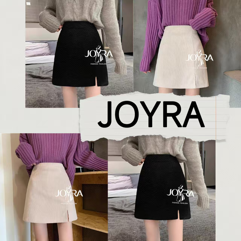 พร้อมส่งจากไทย กระโปรงลูกฟูก ผ่าข้างทรงเอสุดฮิต กระโปรงเอว Clothing Lady