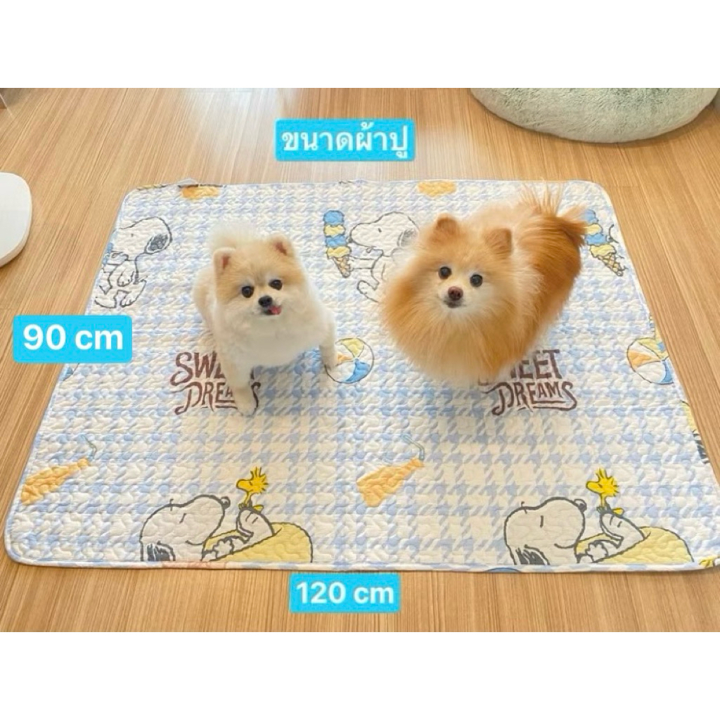 Petstyleผ้าปูกันลื่นลาย Snoopy