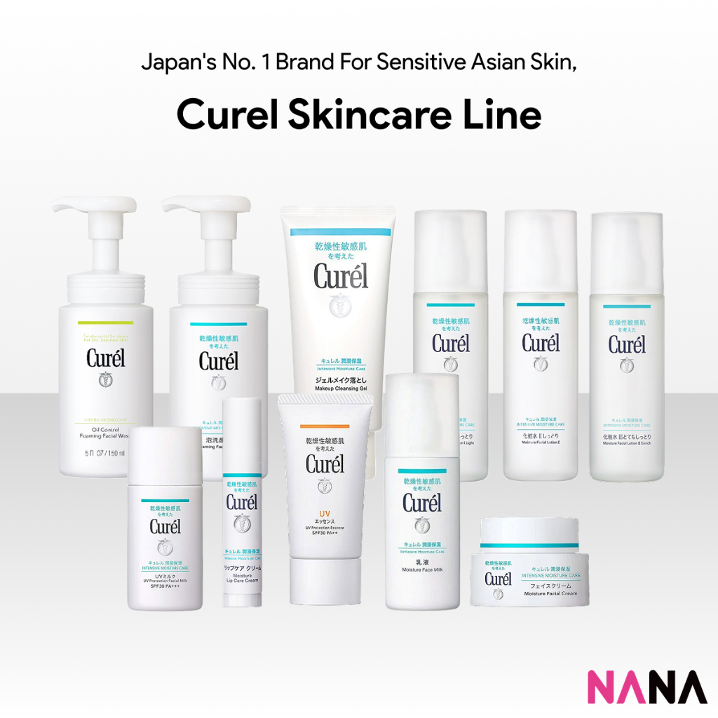 Curel Skincare Line (Foaming Wash / Cleansing Gel / Lotion I Light / Lotion II Moisture / Lotion III