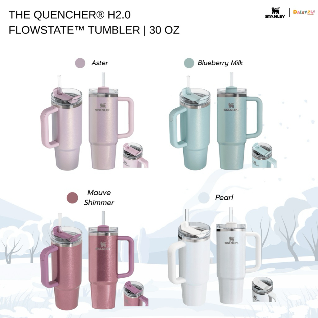 [ 4 SHIMMER COLORS ] STANLEY - THE QUENCHER H2.0 TUMBLER | ขนาด 887 ML แก้วเก็บความเย็น ยาวนาน 2 วัน