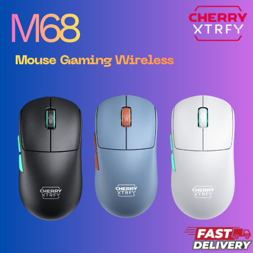 CHERRY XTRFY Mouse Gaming M68 Wireless 1K ประกัน 2 ปี