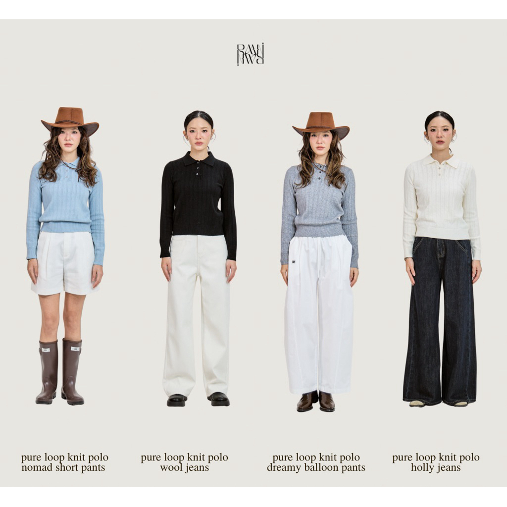Roomry.n - Pure Loop knit   เสื้อถักคอปก