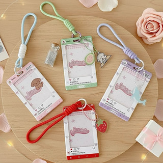 ที่ใส่บัตรมีพวงกุญแจ มีเชือก สีพาสเทล น่ารักๆ ที่ใส่บัตรแรบบ…