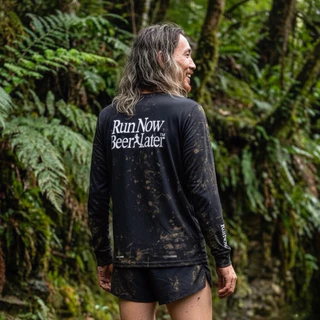 RUN NOW BEER LATER "CLASSIC" Running Shirt Long Sleeve
