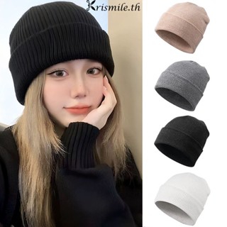 COD-ในไทย💖หมวกซ้อนอบอุ่นอินเทรนด์สไตล์เกาหลี สีพื้นหมวกถัก ส…