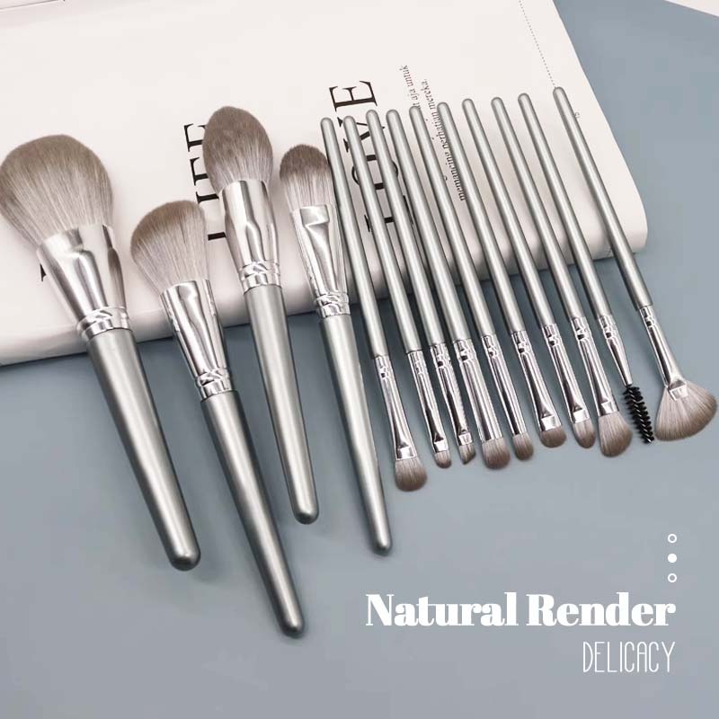 FEPO 14ชิ้นชุดแปรงแต่งหน้ามืออาชีพ คุณภาพสูงนุ่มมากเหมาะสำหรับทุกสภาพผิว