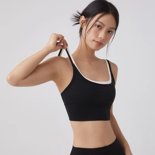 GymHub เสื้อกีฬาหน้าตัดทรงสปอร์ตบรา สายเดี่ยวบางเซ็กซี่ ชุดโยคะเสื้อกล้ามสำหรับวิ่ง ออกกำลังกาย และฝึกซ้อม
