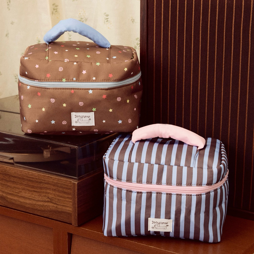 Bringhome Handle cosmetics bag กระเป๋าเครื่องสำอางค์มีหูจับ น่ารัก