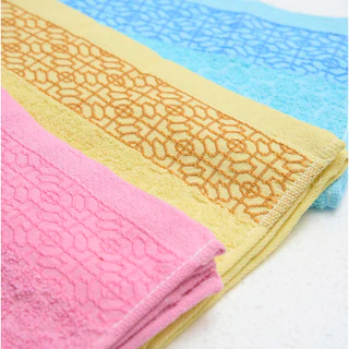 ผ้าขนหนูเCotton สำหรับเช็ดหน้า เช็ดตัว เช็ดผม 1 แพ็ค 12 ผืนคละ 4 สี และ 3 สี ให้