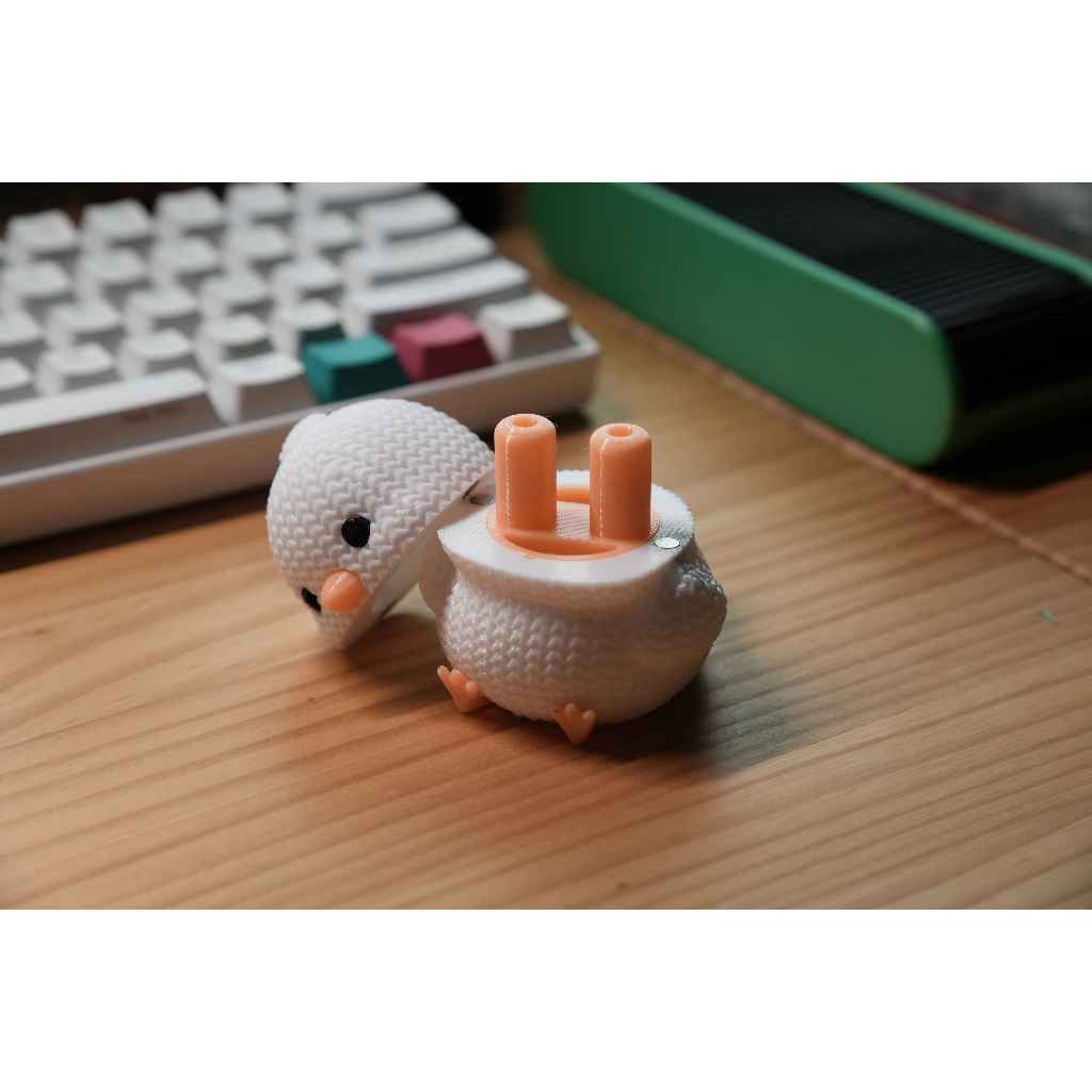 เคสยาดม ฝาแม่เหล็ก ท่อคู่ น้องเจี๊ยบ เปิดง่าย ไม่ต้องหมุน (ไม่มียาดม)