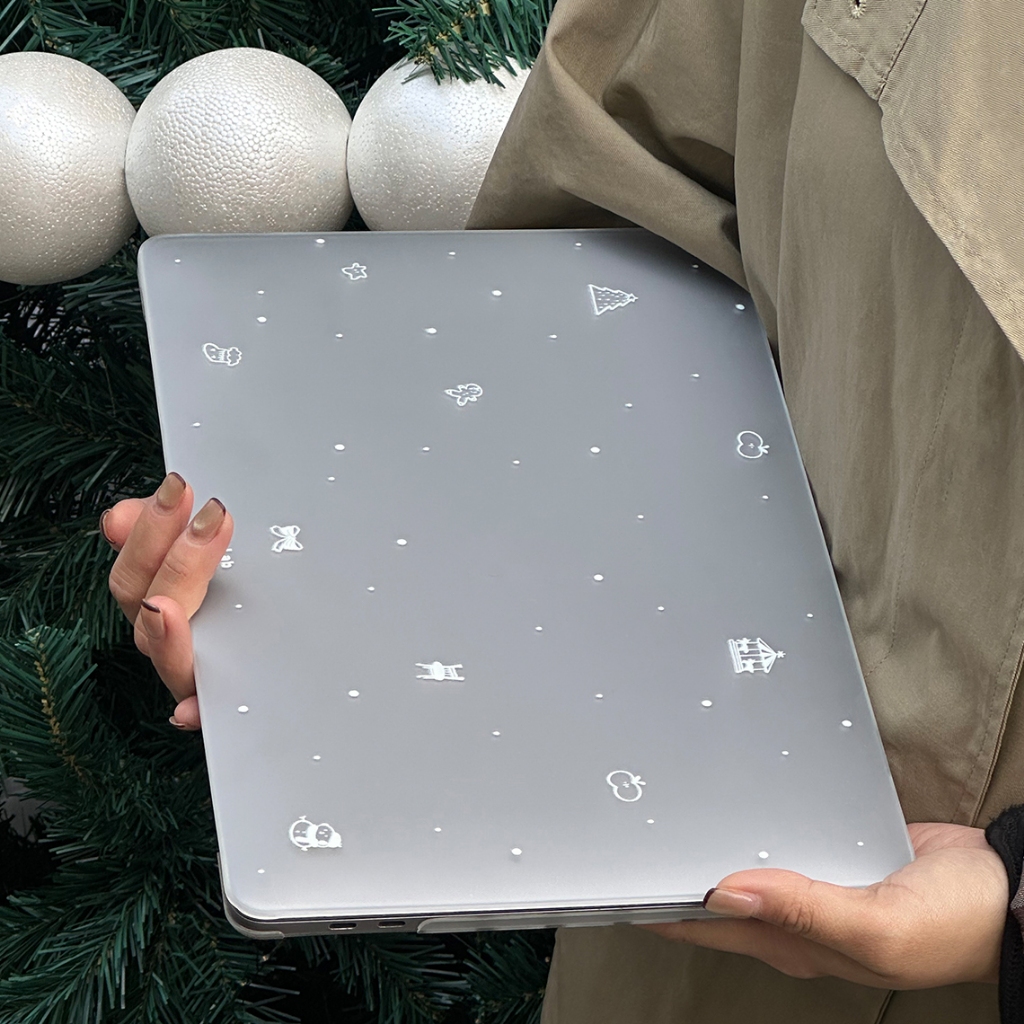 Miranda🚀พร้อมส่ง🚀เคสสำหรับแมคบุ๊คใส(Crystal) Neo13 M3 Air15 Air13 Christmas เคส MacBook Pro16 M4