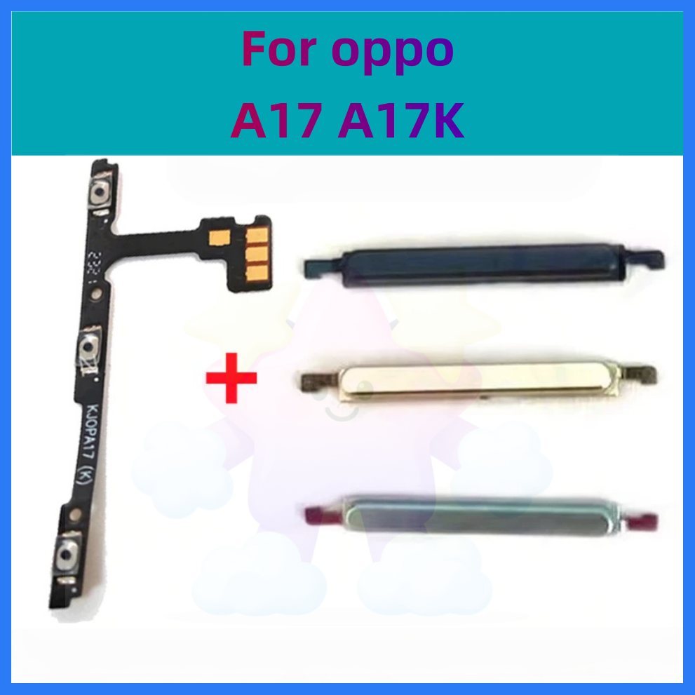 แพรปุ่มสวิตปิดเปิด ปุ่มเปิดปิด ปุ่มเปิดเสียง ปุ่มสวิตช์นอก สําหรับ oppo A17 A17K