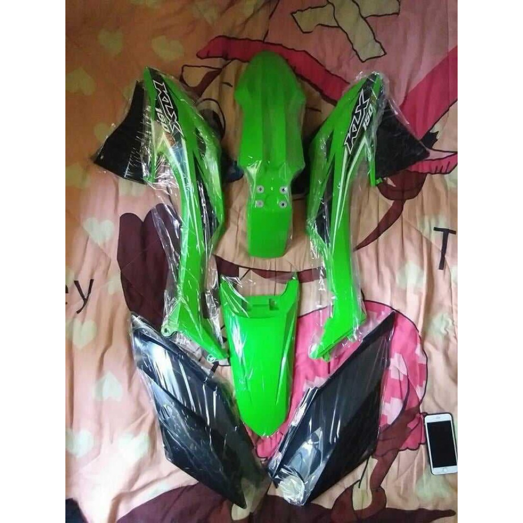 แยกขายชุดสีแท้พร้อมสติกเกอร์ klx150และklx150Bfแท้ศูนย์กระบังเครื่องบังโคลนหน้าบังโคลนหลังklx