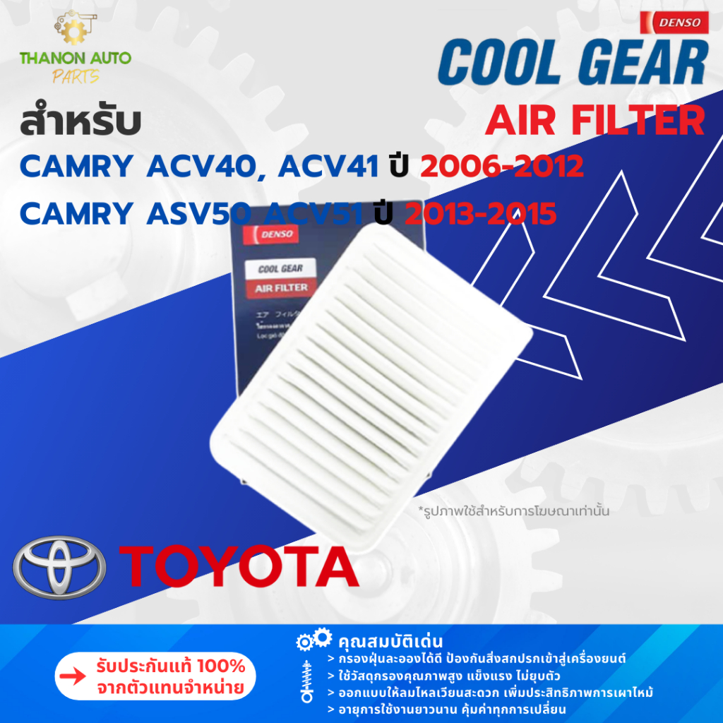 DENSO ไส้กรองอากาศ DI260300-1450 Toyota Altis Innova CH-R Camry (Hybrid) แท้100% 17801-F0030