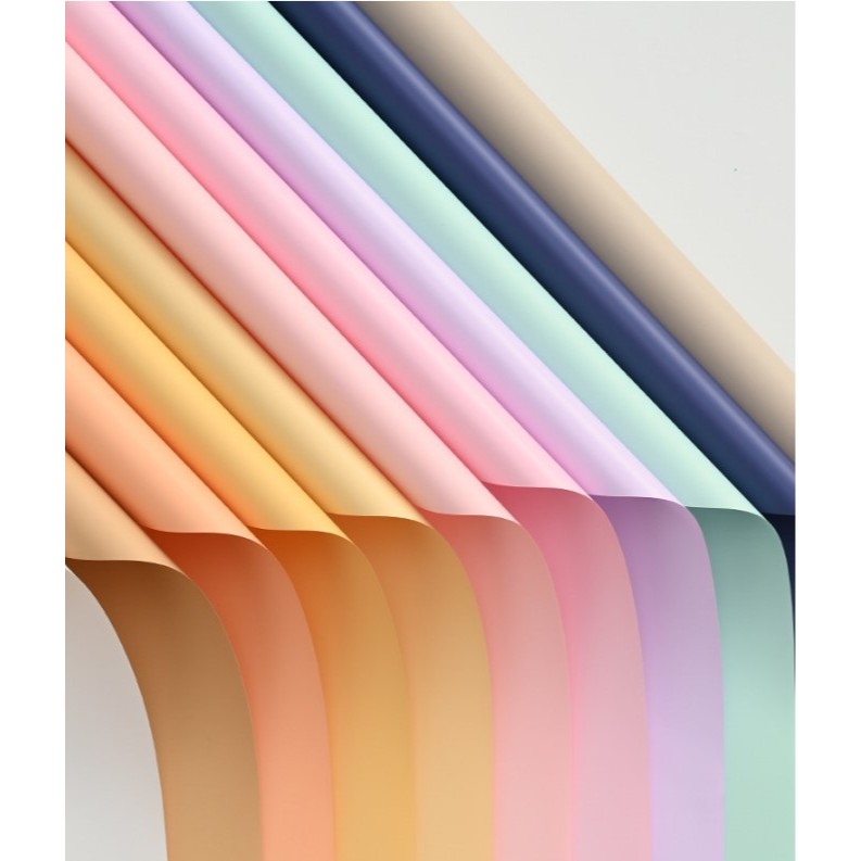 กระดาษห่อดอกไม้รุ่น monotone Pastel ขนาด 58*58 ซม. แพค20 แผ่น พร้อมส่ง