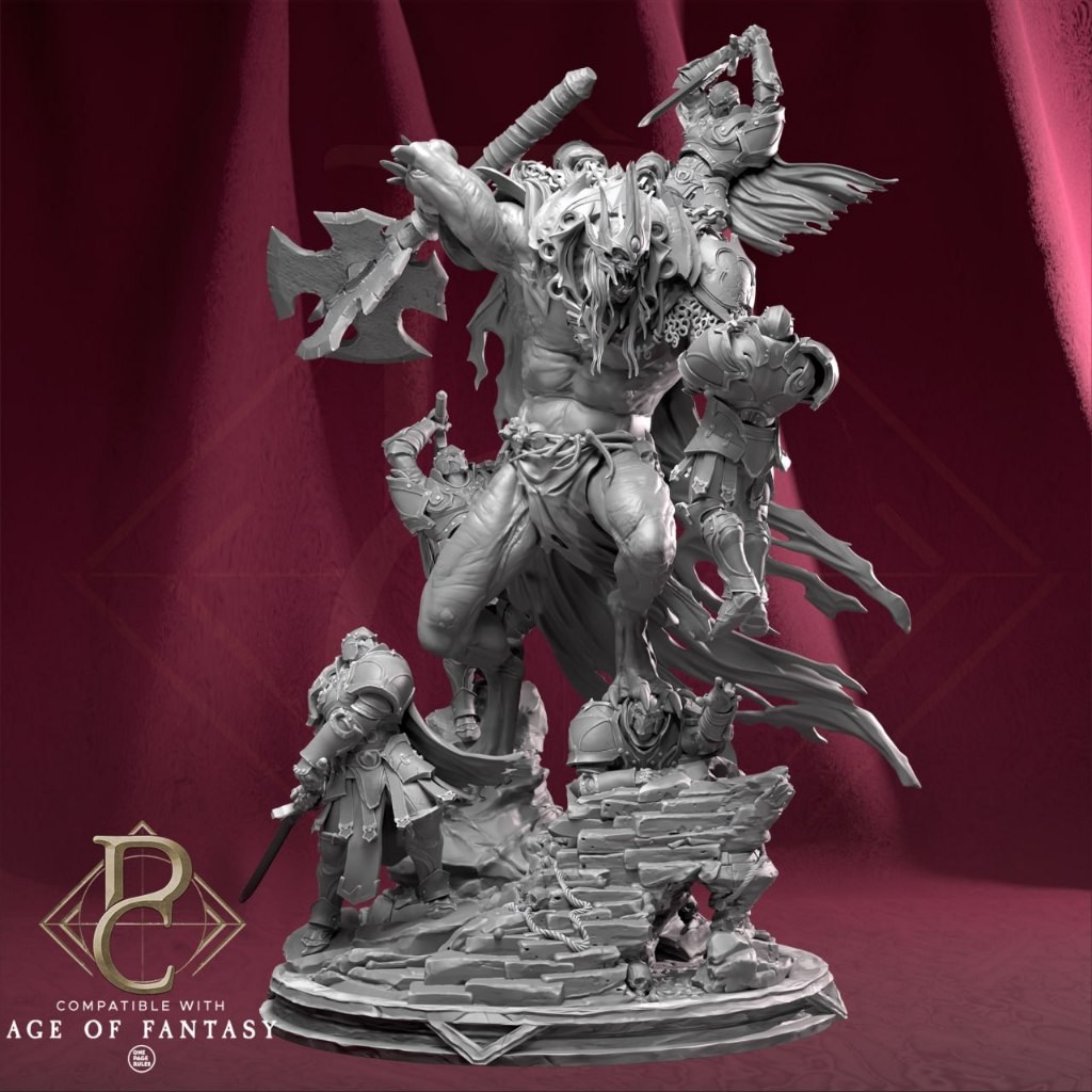 Large Scale : PC : Miniature Resin โมเดลบอร์ดเกม ผลิตตามสั่ง Tabletop Boss Dragon