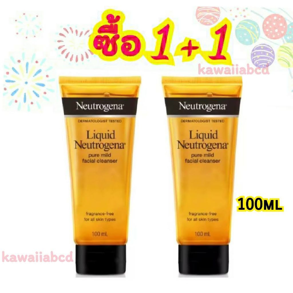 ✅1 แถม 1✅Neutrogena Liquid PureMild Cleanser นูโทรจีน่า สบู่เหลวล้างหน้า สูตรอ่อนโยน เจลล้างหน้า นูโทรจินา หน้าขาวใส โฟม