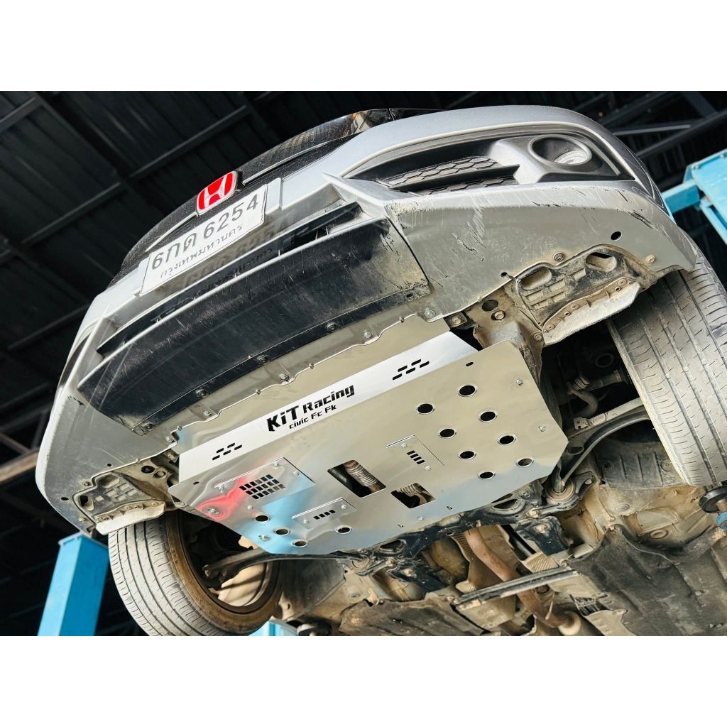แผ่นใต้เครื่อง แผ่นใต้ท้องkitracing แผ่นใต้ท้องรถHonda Jazz City Brio Civic อลุมิเนียมหนา1.5