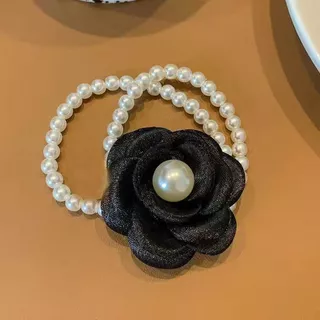 🌸🌸ยางรัดผมลายดอกไม้หนังยาง ยางมัดผมสำหรับผู้หญิงน่ารัก สุดคิ้ว สายฝอ y2k มีหลายสีให้เลือก