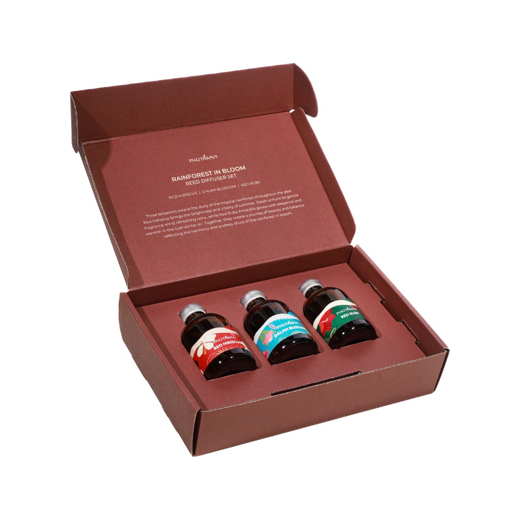 Phutawan Rainforest in Bloom Reed Diffuser Set 50 ml x3
