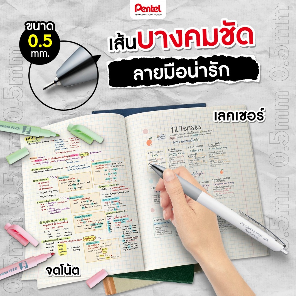 ปากกา Pentel รุ่น Floatune BZN205 BY208 BY110 ราคา ถูกที่สุด ดีลบีเคเค แกลเลอรีภาพที่ 4