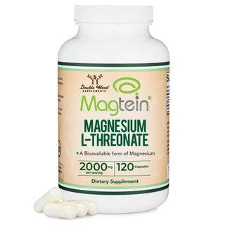 Double Wood Magnesium L-Threonate 120 Capsules แมกนีเซียมแอล-ทีโอเนต magtein การนอน ผ่อนคลาย