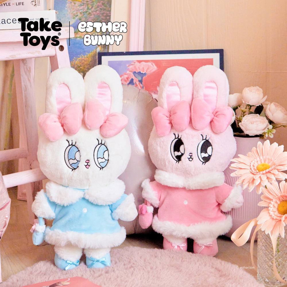 Esther Bunny Holiday In Pink Plush Collection 14 Inch คอลเลกชันตุ๊กตาเอสเธอร์บันนี่ โฮลิเดย์อินพิงก์ ขนาด 14 นิ้ว