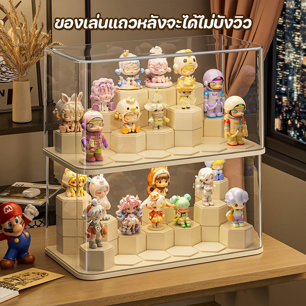 กล่องใส่โมเดล กล่องใส กล่องใส่ตุ๊กตา วัสดุ PET สามารถวาง DIY ได้ วางซ้อนได้ ที่เก็บของสะสม ส่งจากกรุงเทพ COD