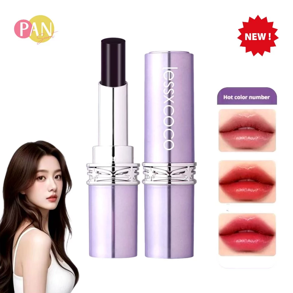 LESSXCOCO ลิปสติก เปลี่ยนสีตามอุณหภูมิ Color-Changing ติดทนนาน เครื่องสำอาง ผู้หญิง 3.8g