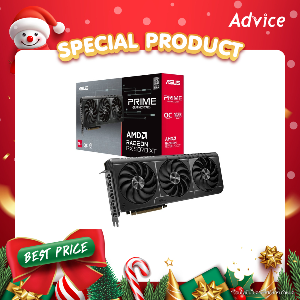 ASUS VGA RADEON RX 9070XT PRIME O16G - 16GB GDDR6 - A0167227