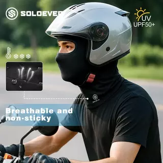 SOLOEVER Full Mask ผ้าคลุมหัวกันแดดสำหรับกิจกรรมกลางแจ้ง ป้องกันรังสี UV UPF50+ เหมาะสำหรับกิจกรรมกลางแจ้ง