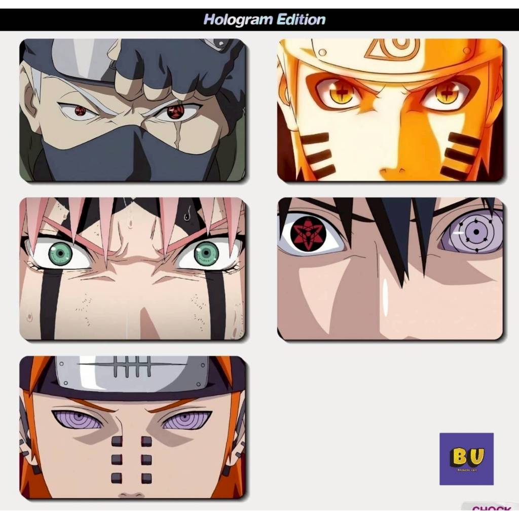 สติกเกอร์สำหรับติดบัตร ATM BTS MRT VISA สกินการ์ด [ STICKER SKIN CARD ] ลาย : Naruto นารูโตะ กันน้ำ 