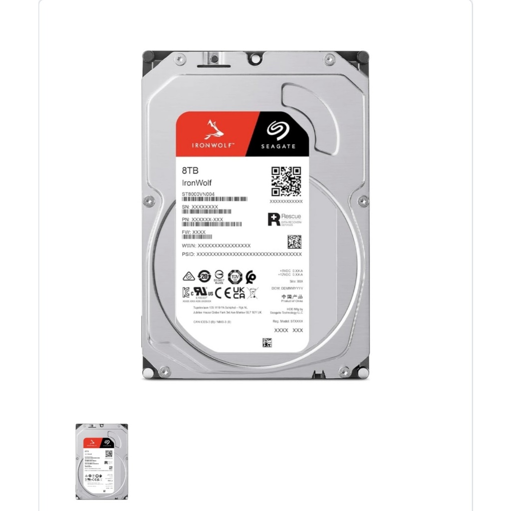 Seagate IronWolf HDD 8TB ST8000VN004 7200RPM