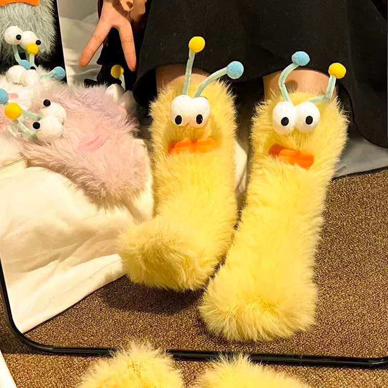 ถุงเท้าสเนลขนนุ่ม ถุงเท้าแฟชั่นหอยทาก ข้อสั้น สีพาสเทลน่ารัก ใส่กับเพื่อน ใส่เที่ยว สินค้าพร้อมส่ง - รูปที่ 3