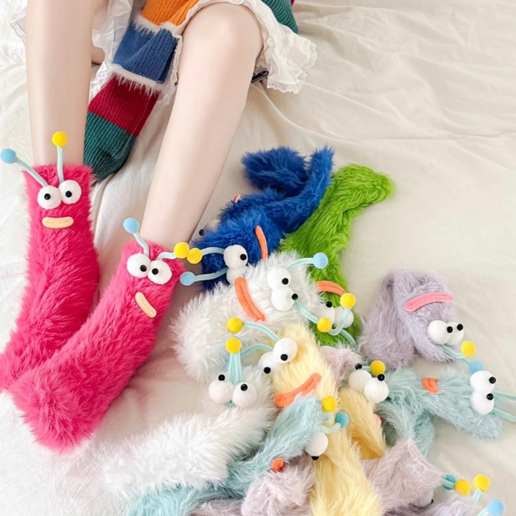 ถุงเท้าสเนลขนนุ่ม ถุงเท้าแฟชั่นหอยทาก ข้อสั้น สีพาสเทลน่ารัก ใส่กับเพื่อน ใส่เที่ยว สินค้าพร้อมส่ง