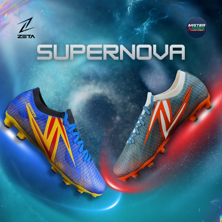 ZETA รองเท้าสตั๊ด  รุ่น SUPERNOVA  รองเท้าฟุตบอลผ้าทอ FLYKNIT ผสมหนังสังเคราะห์เกรดพรีเมี่ยม