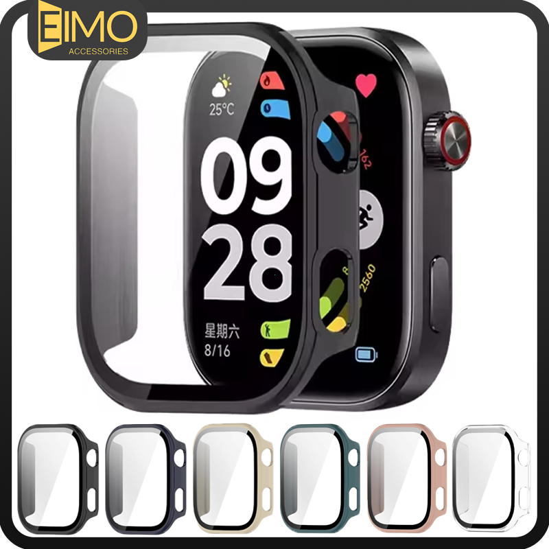 ปกกระจกนิรภัย วัสดุPC กรณี for Redmi Watch 6 5 4 /Redmi Watch 5 Active 5 Lite /Redmi Watch 3 Active /3 Lite เคส กรณียาก