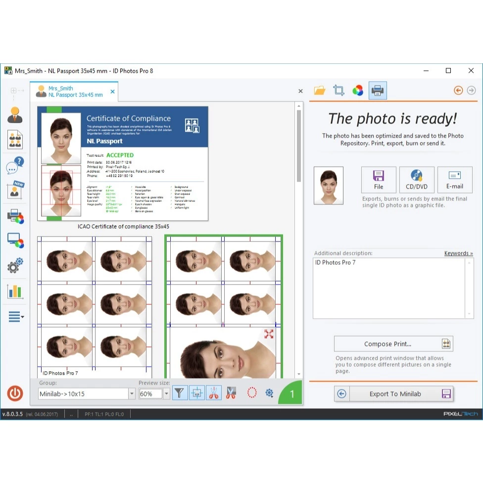 ID Photos Pro v8.11 โปรแกรมแต่งรูป ทำบัตร ออกแบบ ID Card สำหรับ Windows thumbnail 3