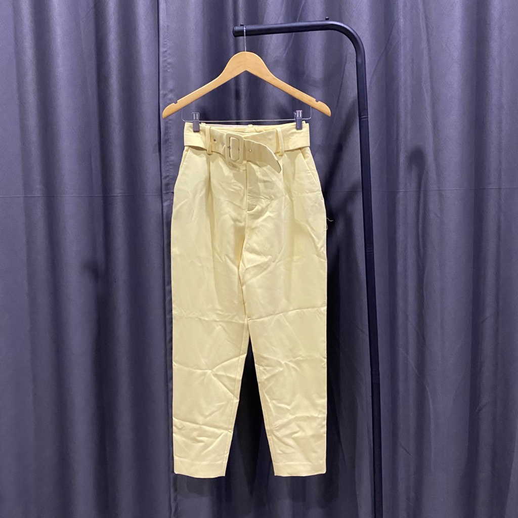 Zara กางเกงขายาวผู้หญิง พร้อมเข็มขัด sz XS