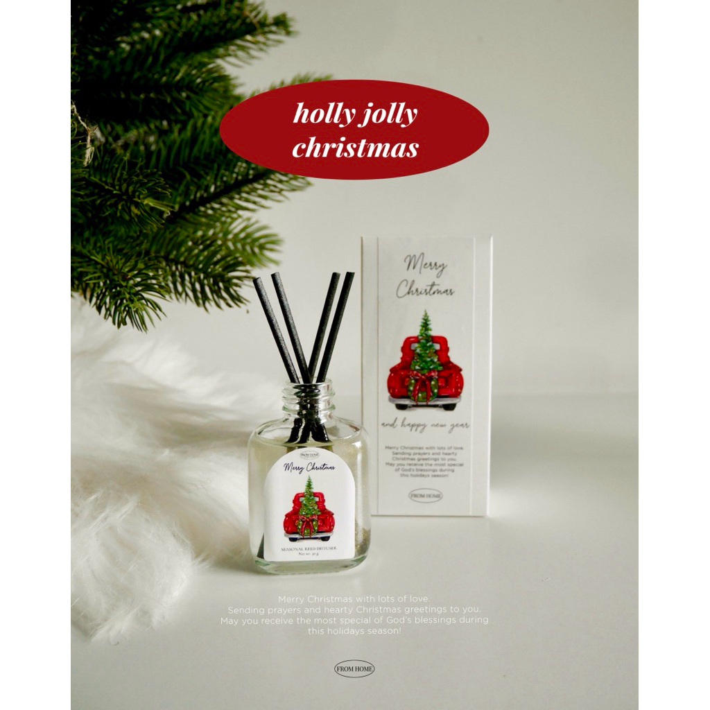 (พร้อมส่ง) Christmas mini reed diffuser ก้านไม้หอม ของขวัญคริสต์มาส 30ml