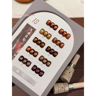 มาใหม่ล่าสุด พร้อมส่ง Let nail 10 สี สีเจลแคทอายเนื้อซาติน / สีเจลแคทอายลูกแก้ว let’s nail พร้อมชาร์ทโชว์สี มาใหม่