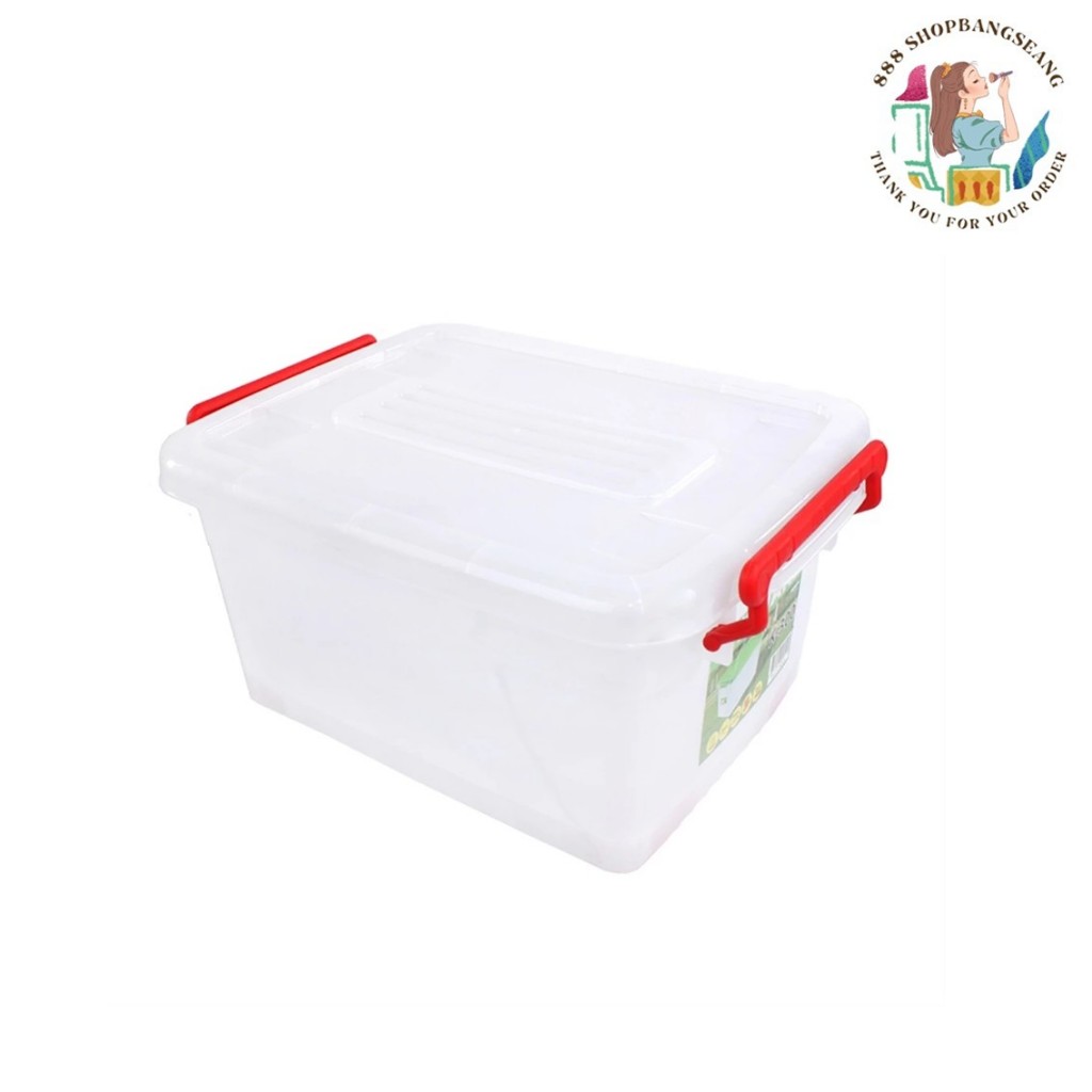 กล่องพลาสติกมีล้อพร้อมฝา ความจุ 13 ลิตร UNI-WARE K-300