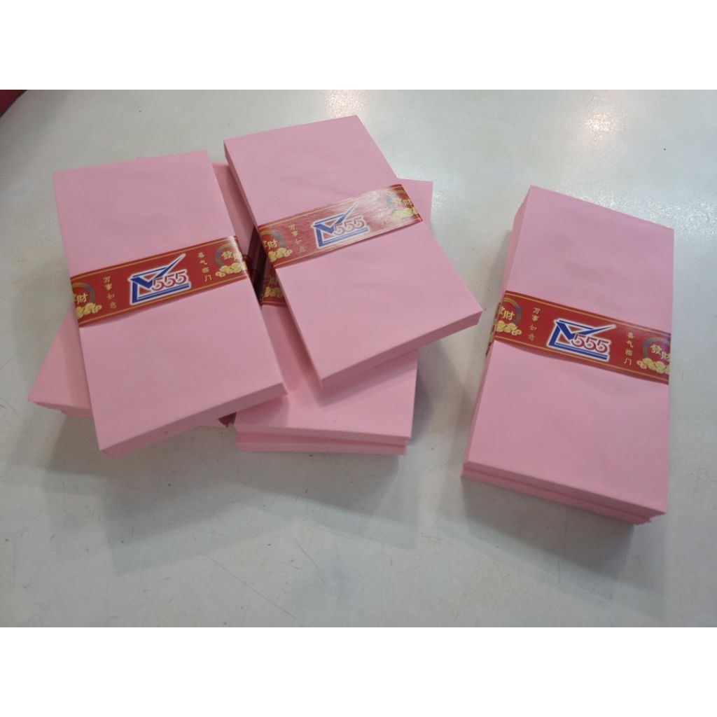 ซอง 555 สีชมพู No.6 1/2 อย่างหนา ยี่ห้อ 55